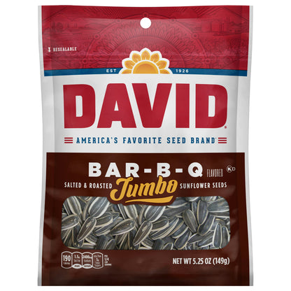 David Sunflower Seeds BBQ 5.25 Oz Pack of 12