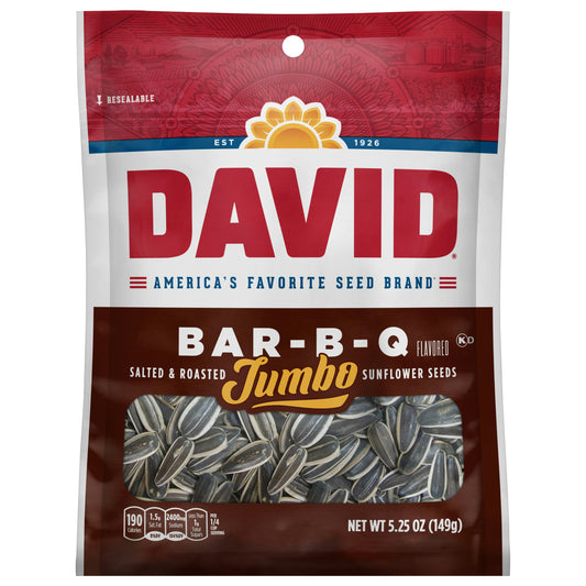 David Sunflower Seeds BBQ 5.25 Oz Pack of 12