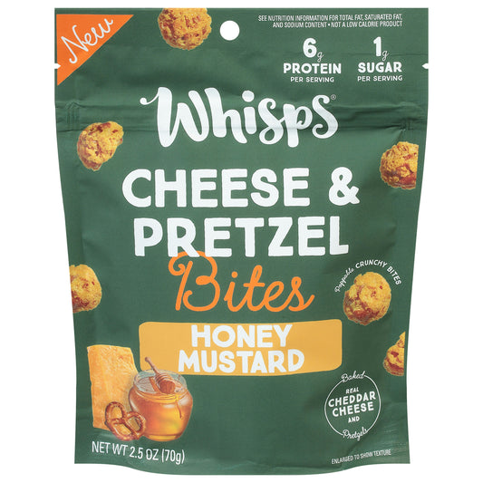 Whisps Bites Pretzel Honey Mustard 2.5 oz (Pack of 6)
