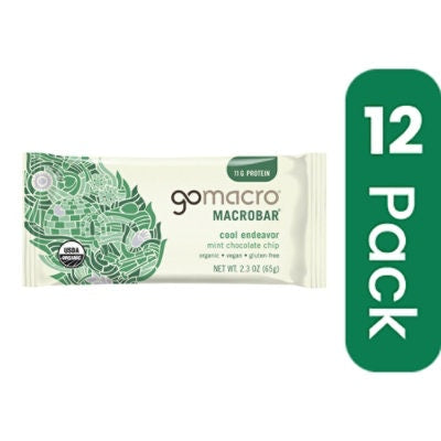Gomacro Bar Chocolate Chip Mint 2.3 Oz (Pack Of 12)