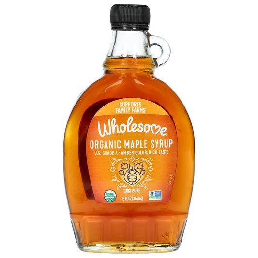 Wholesome Syrup Amber Maple Organic 12 fl oz (Pack of 12)