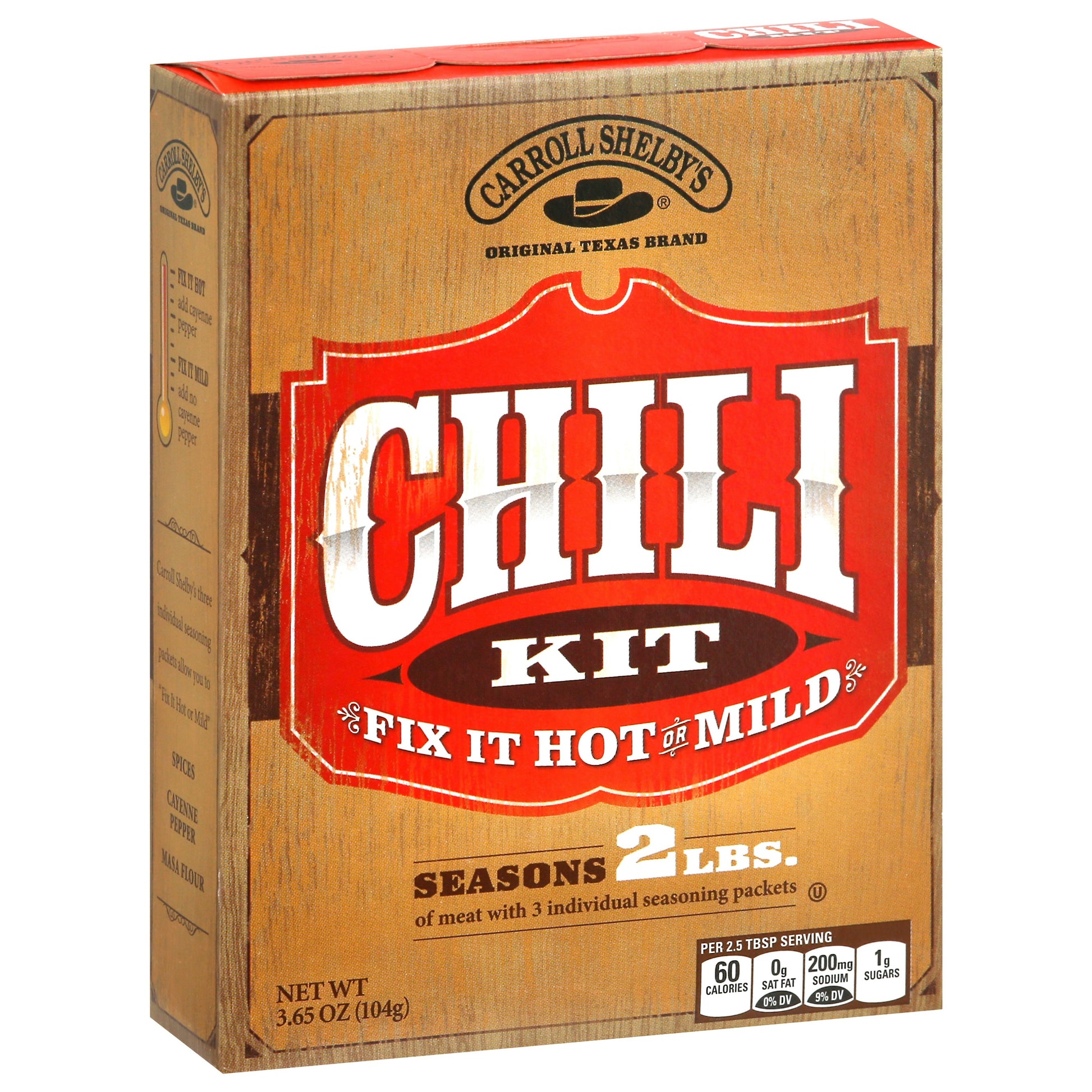 Carroll Shelby Chili Texas Kit 3.65 oz (Pack of 8)