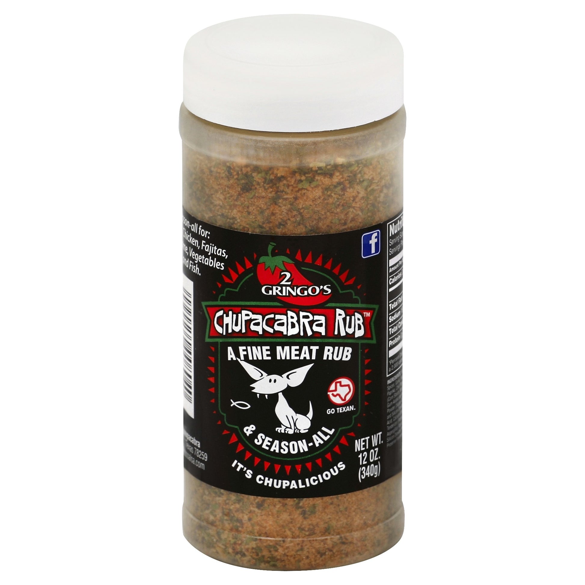 2 Gringos Chupacabra Seasoning Blend Original 12 oz (Pack of 6)