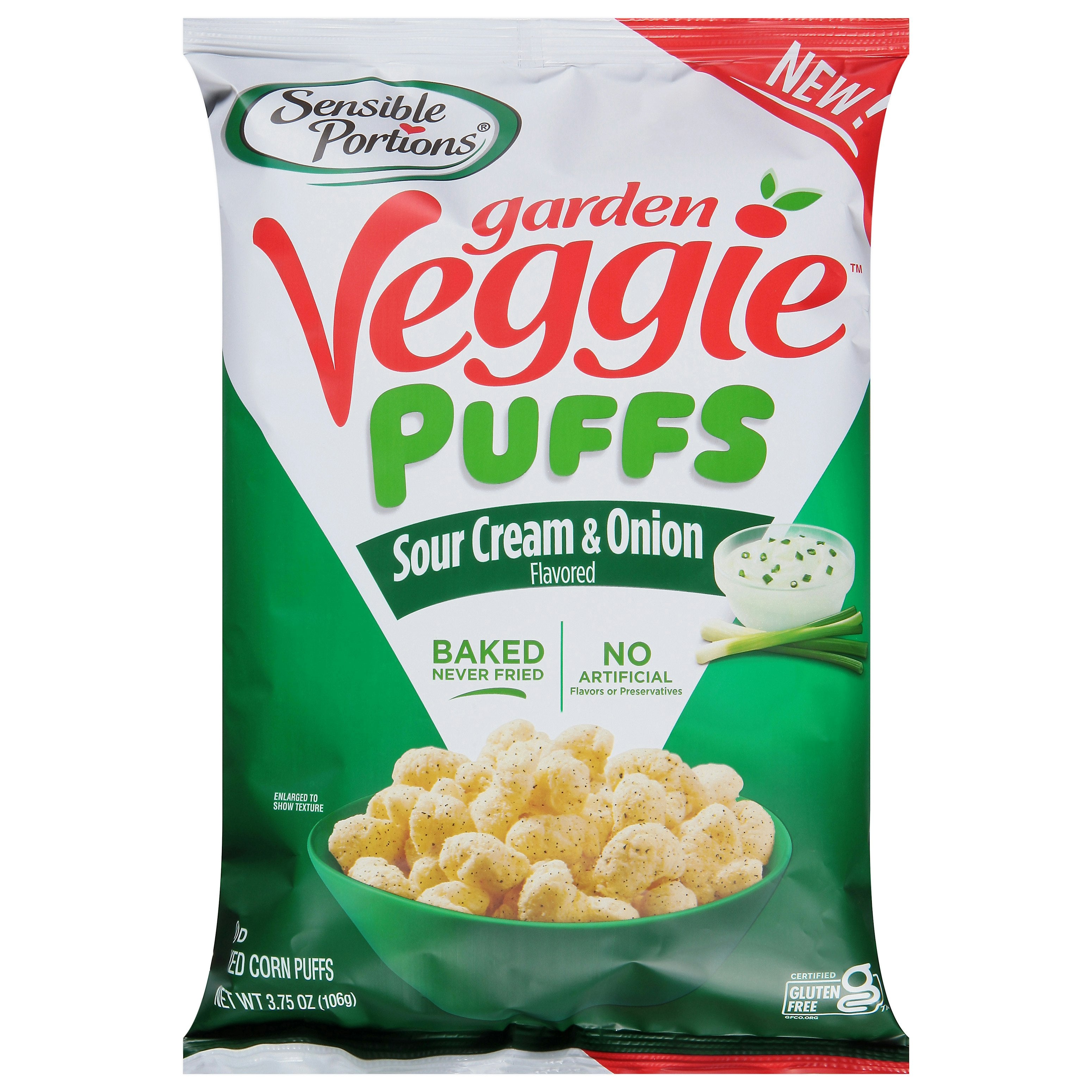 Sensible Portions Puffs Garden Veggie Sour Cream Onion