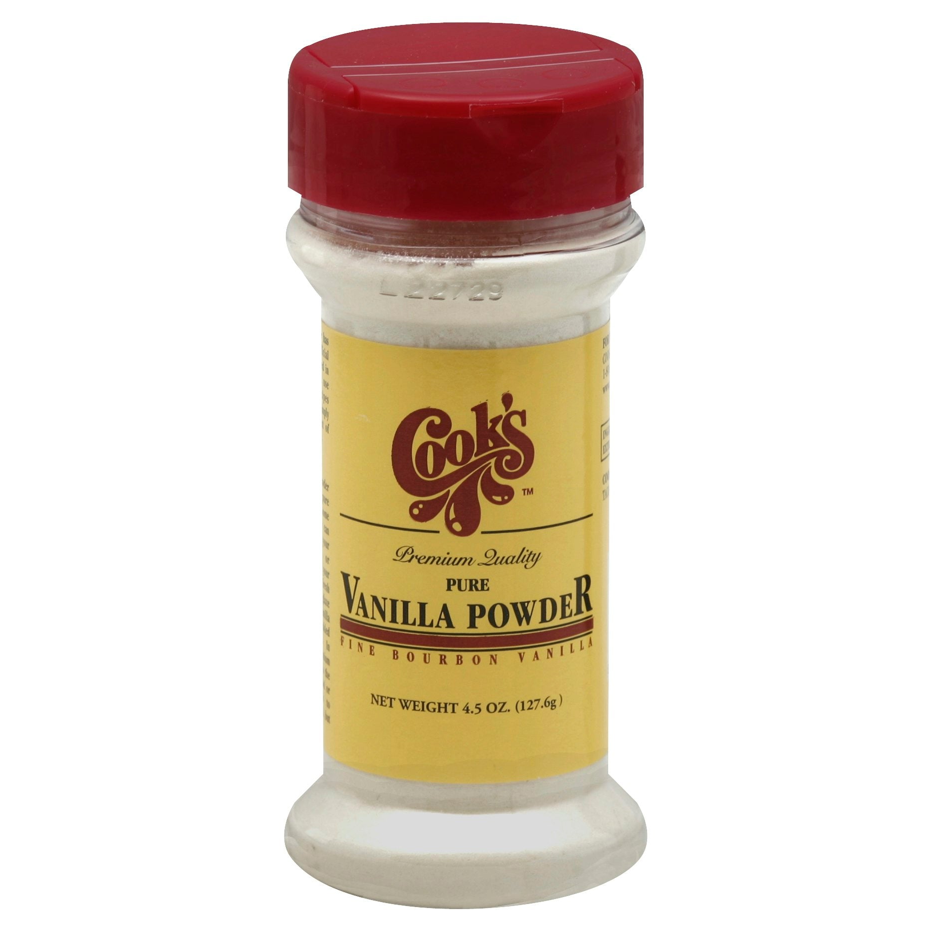 Cooks Palm Powder Pure Vanilla 4.5 Oz (Pack of 6)