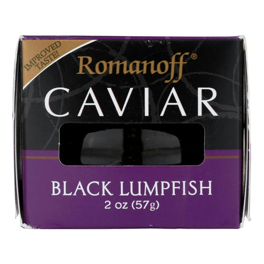 Romanoff Caviar Black Lumpfish - 2 oz (Pack of 6)