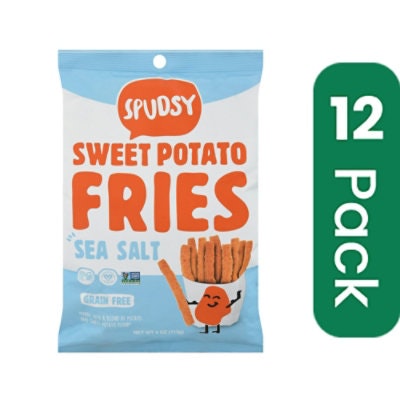 Spudsy Fries Sweet Potato Sea Salt 4 oz (Pack of 12)