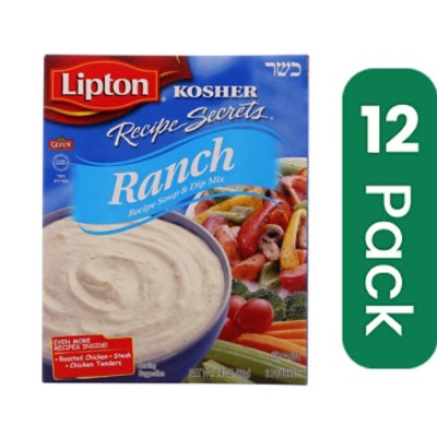 Lipton Soup and Dip Mix - Recipe Secrets - Ranch - Kosher - Packet - 2.4 oz (Pack of 12)