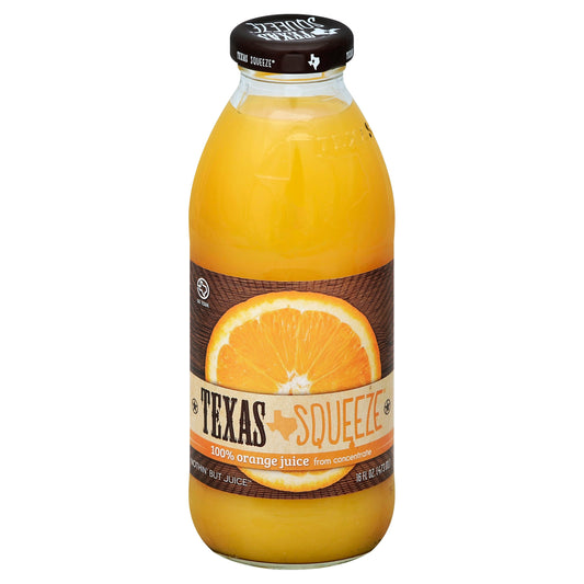 Texas Squeeze Juice Orange 100% Non Gmo 16 Fo Pack of 12