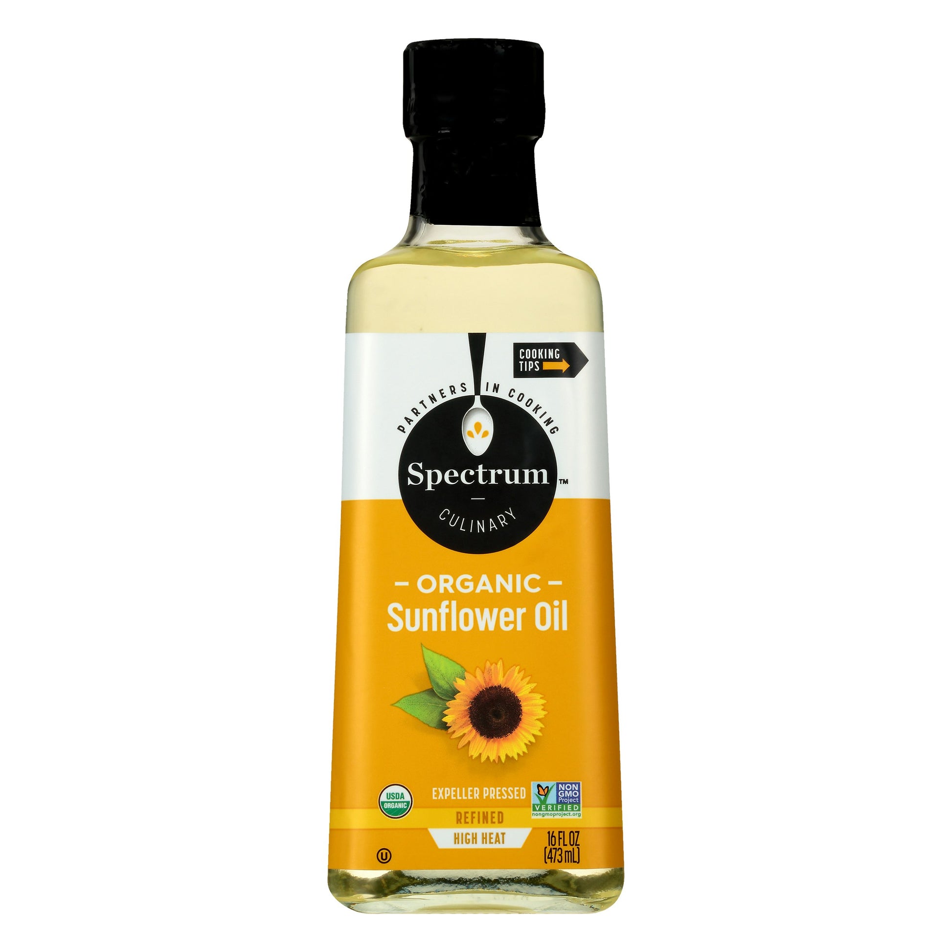 Spectrum Naturals Oil Sunflower Refined Semi 16 FO (Pack of 6)