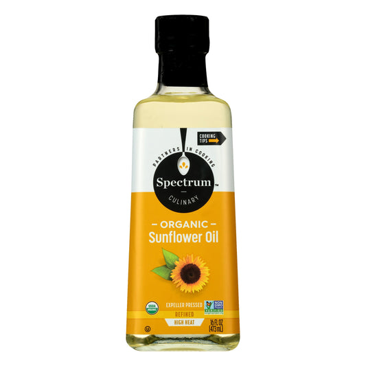 Spectrum Naturals Oil Sunflower Refined Semi 16 FO (Pack of 6)
