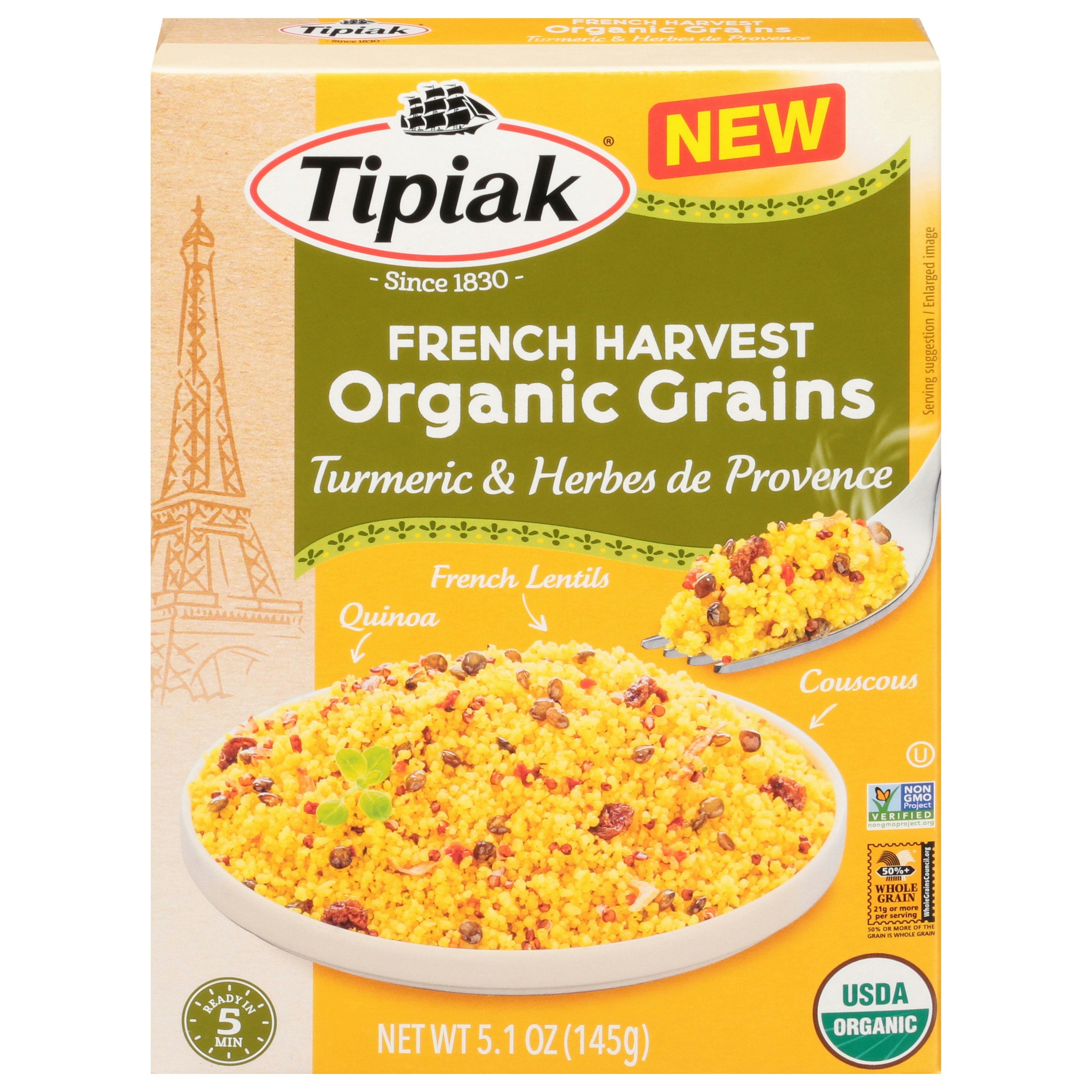 Tipiak Grains Turmeric & Herbes De Provence French Harvest Organic