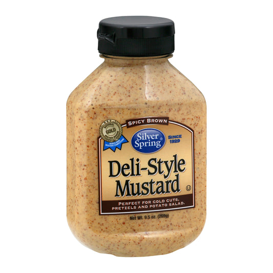 Silver Springs Mustard Deli Style Squeeze 9.5 oz (Pack of 9)
