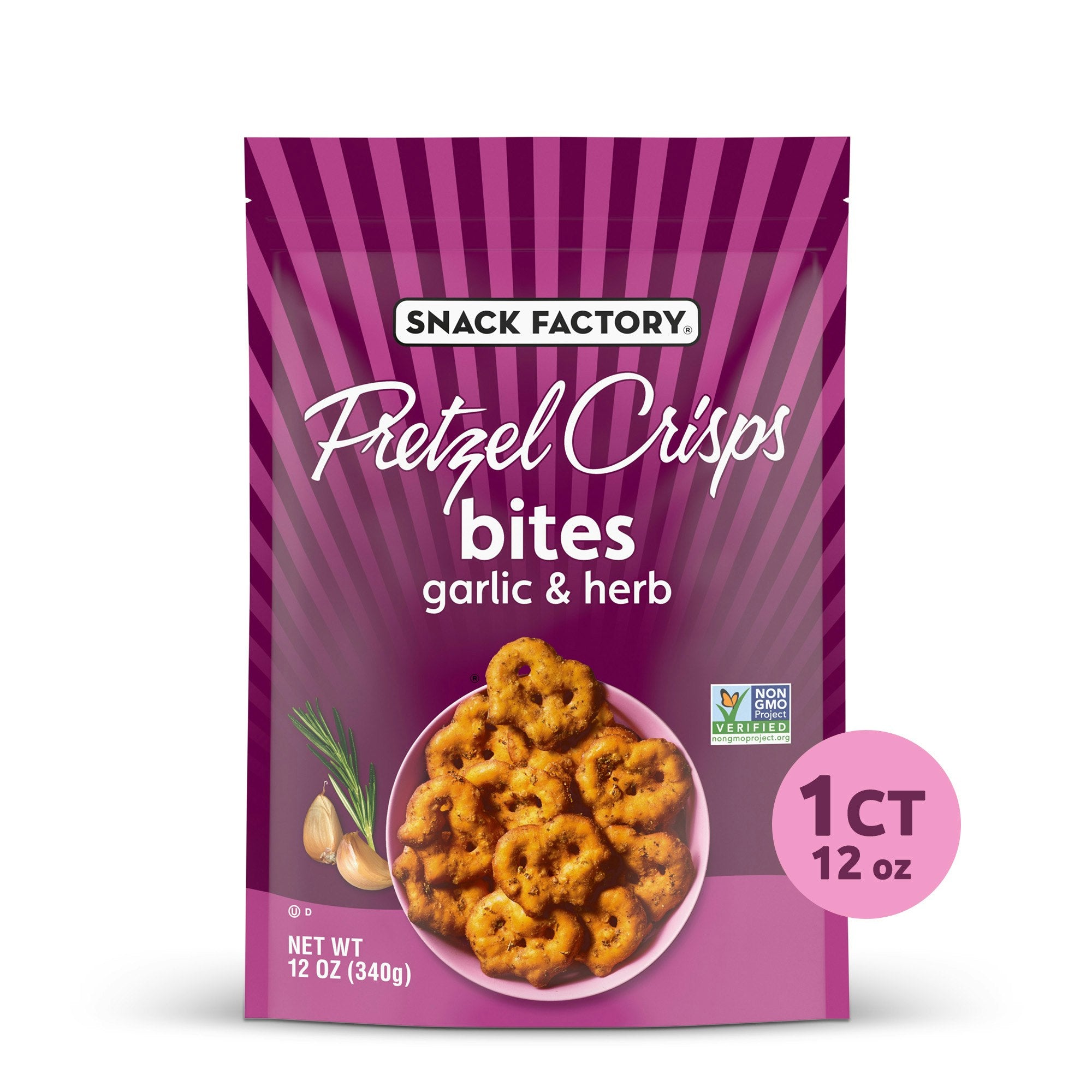 Snack Factory Pretzel Bites Garlic N Herb