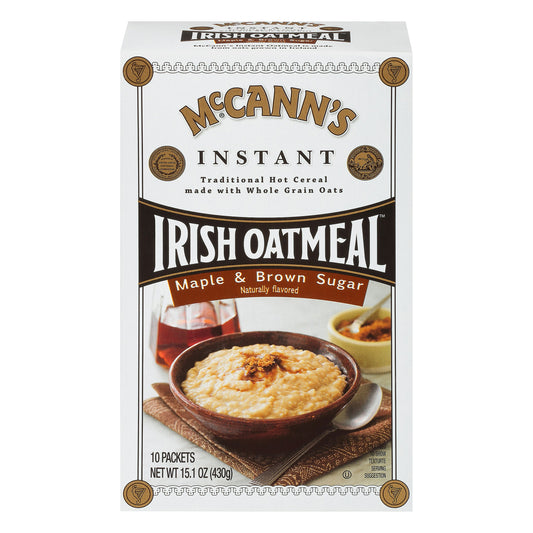 Mccann Oatmeal Instant Maple Brown Sugar 15.1 oz (Pack of 12)