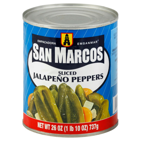San Marcos Pepper Jalapeno Sliced 26 oz (Pack of 12)