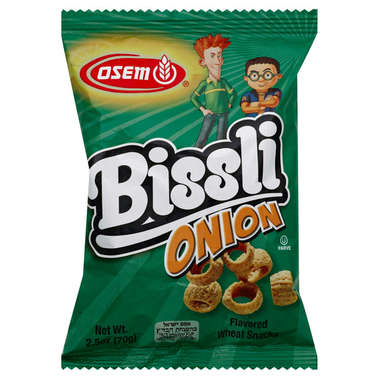 Osem Specialty Food Bissli Onion Flavor 2.5 Oz Pack of 24