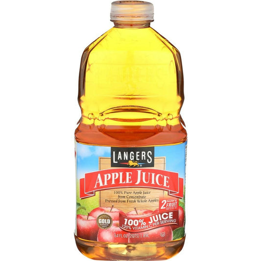 Langers 100 Percent Apple Juice 64 Fo Pack of 8