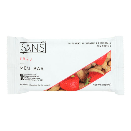 Sans Meal Bar Meal Peanut Butter Jelly 85 Gm (Pack of 12)