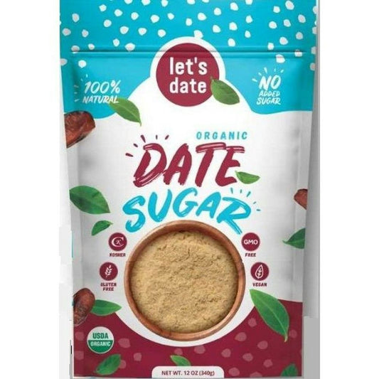 Lets Date Organic Date Sugar - 12 Ounce (Pack of 6)