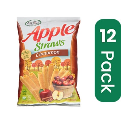 Sensible Portions Straw Apple Cinnamon 6 oz (Pack of 12)