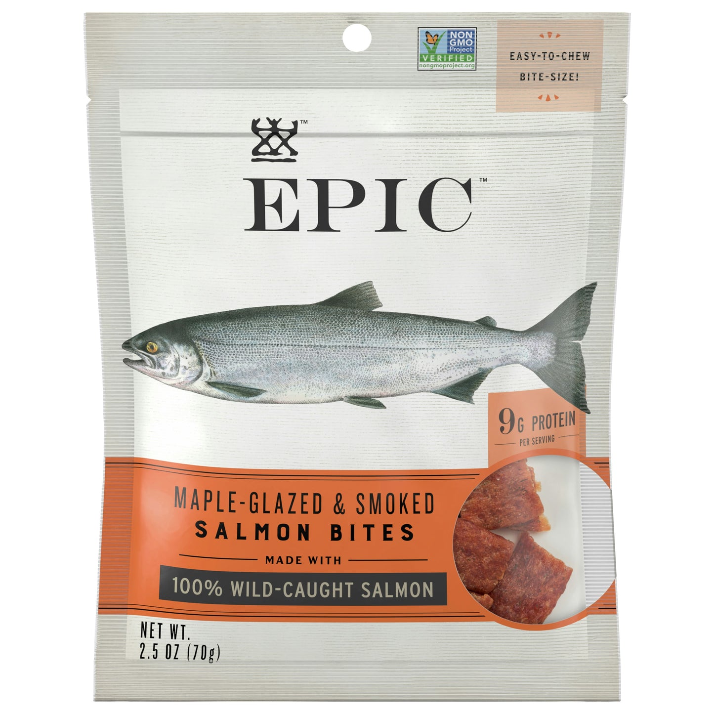 Epic Jerky Salmon Maple Bites 2.5 oz (Pack of 8)
