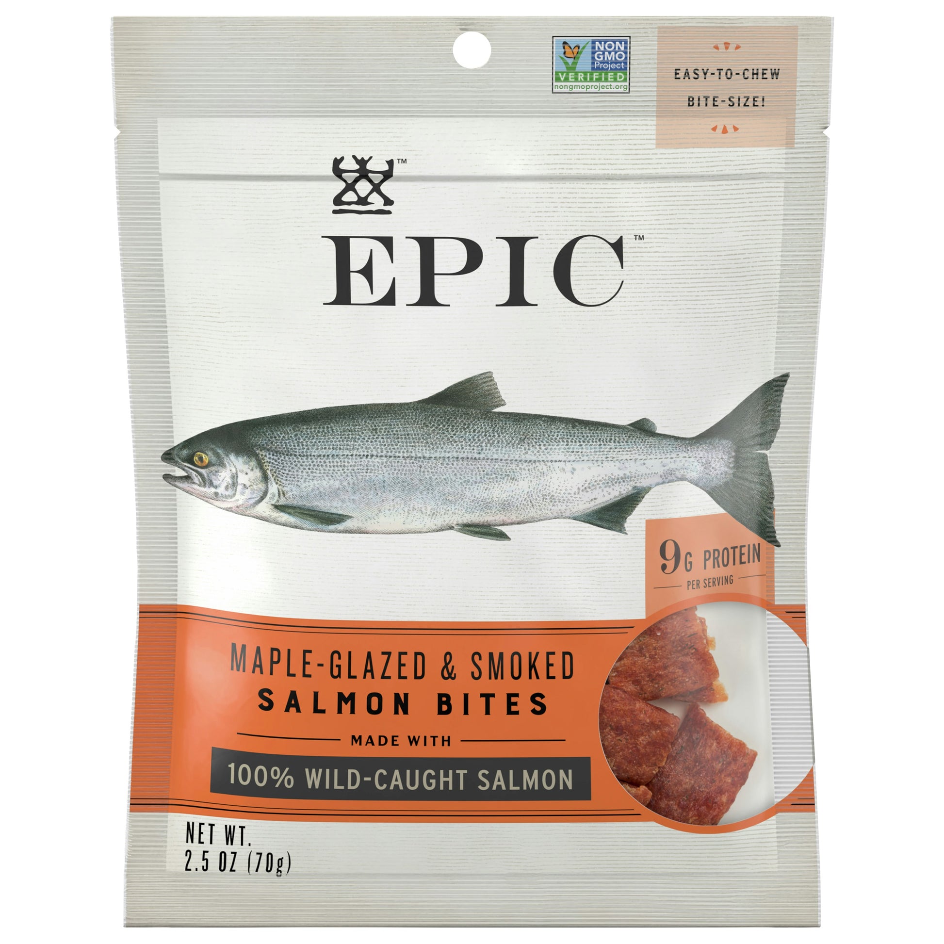 Epic Jerky Salmon Maple Bites 2.5 oz (Pack of 8)