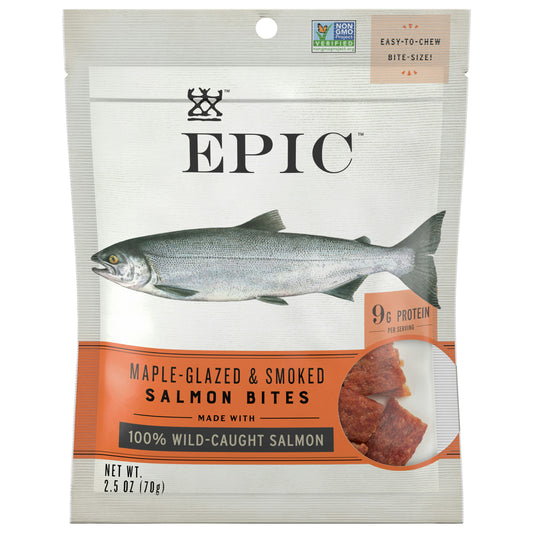 Epic Jerky Salmon Maple Bites 2.5 oz (Pack of 8)