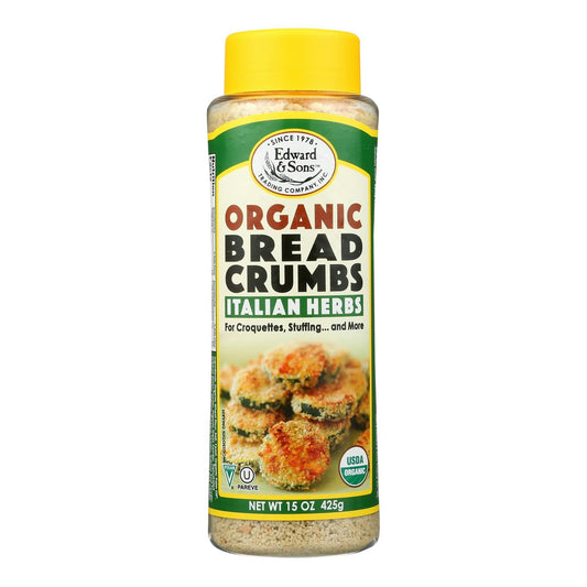 Edward and Sons Organic Italian Herb Breadcrumbs 15 Oz Pack of 6