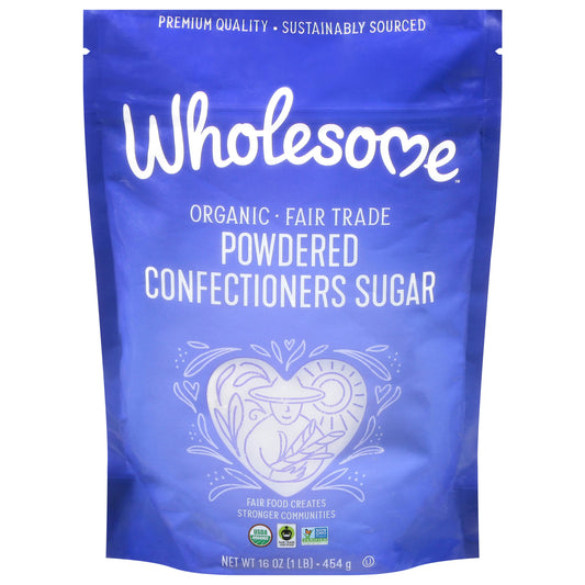 Wholesome Sweeteners Powdered Sugar - Organic and Natural 16 oz (Pack of 6)