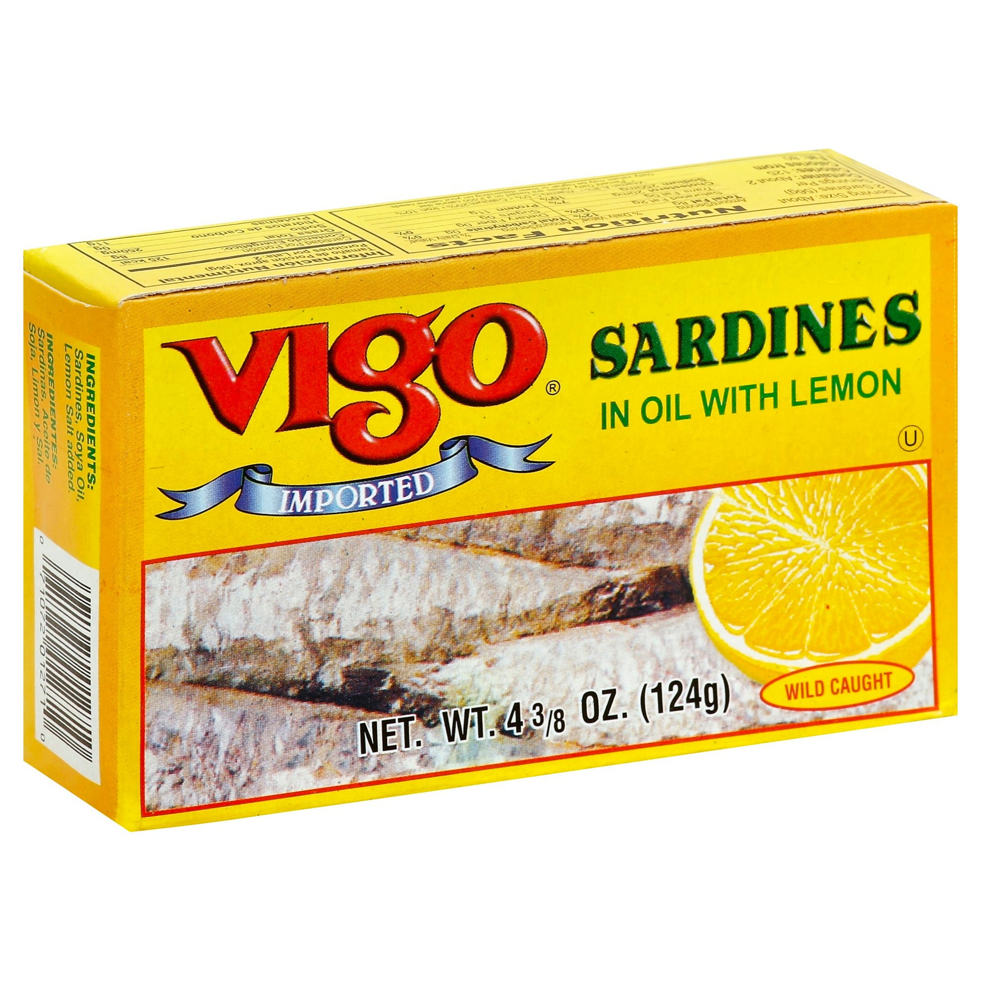 Vigo Sardine Lemon 4.37 oz (Pack of 10)