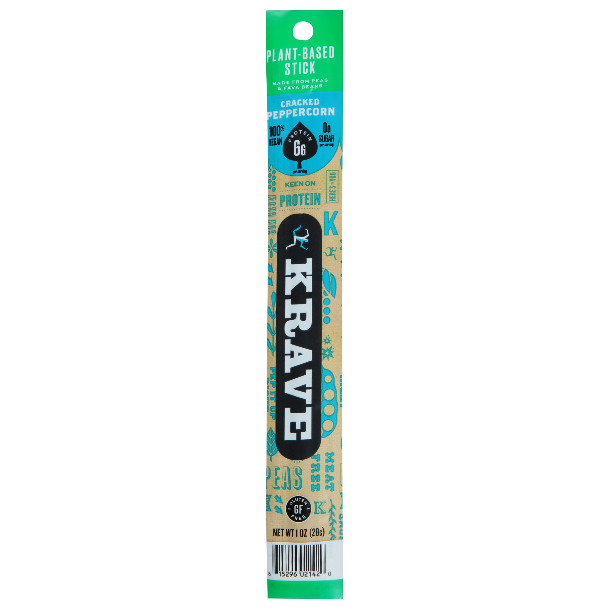 Krave Stick Peppercorn Cracked Peanut Buttter 1 Oz Pack of 12
