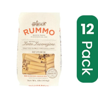 Rummo - Pasta Cut Ziti 1 lb (Pack of 12)