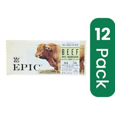Epic - Bar Beef Apple Uncured Bacon - 1.3 oz (Pack of 12)