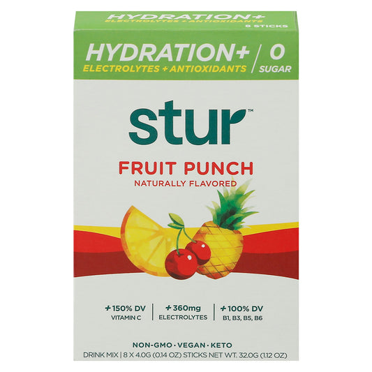 Stur Pwdmix Hydrfruitpunch - 32 GR (Pack of 12)