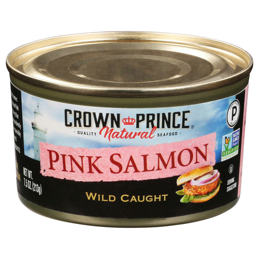 Crown Prince Salmon Light Sodium Pink Wild 7.5 Oz Pack of 12