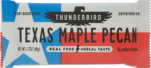 Thunderbird Energetica Bar Texas Maple Pecan 1.7 Oz Pack of 12