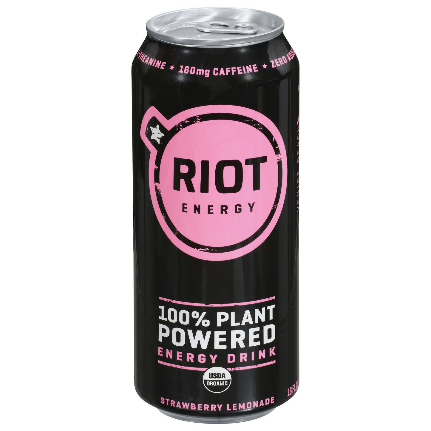 Riot Energy Drink Strawberry Lemonade Organic 16 Fo Pack of 12