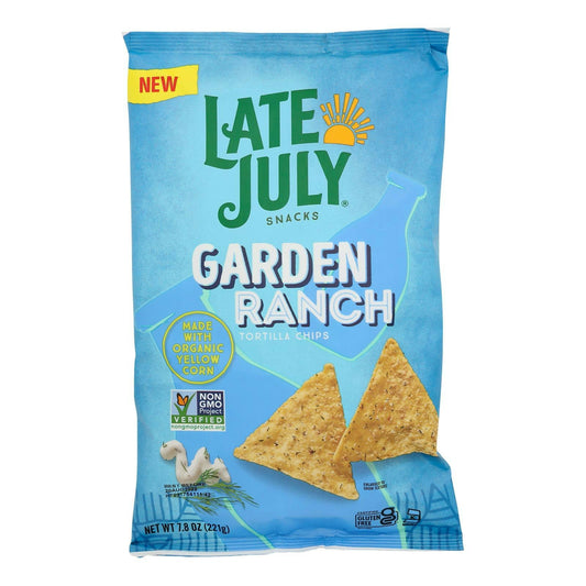Late July Snacks - Tortilla Chips Garden Ranch 7.8 oz (Pack of 12)