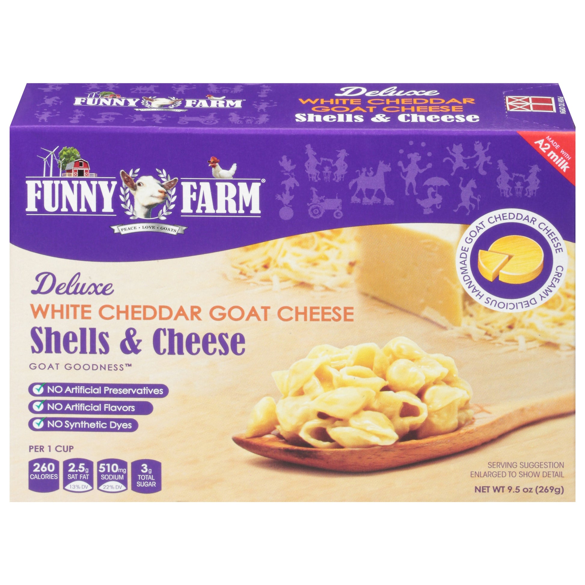 Funny Farm Entree Goat Cheese White Cheddar 9.5 Fl Oz (Pack of 8)