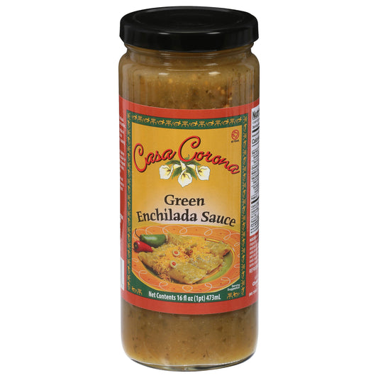 Casa Corona Sauce Green Enchilada 16 Oz (Pack of 12)