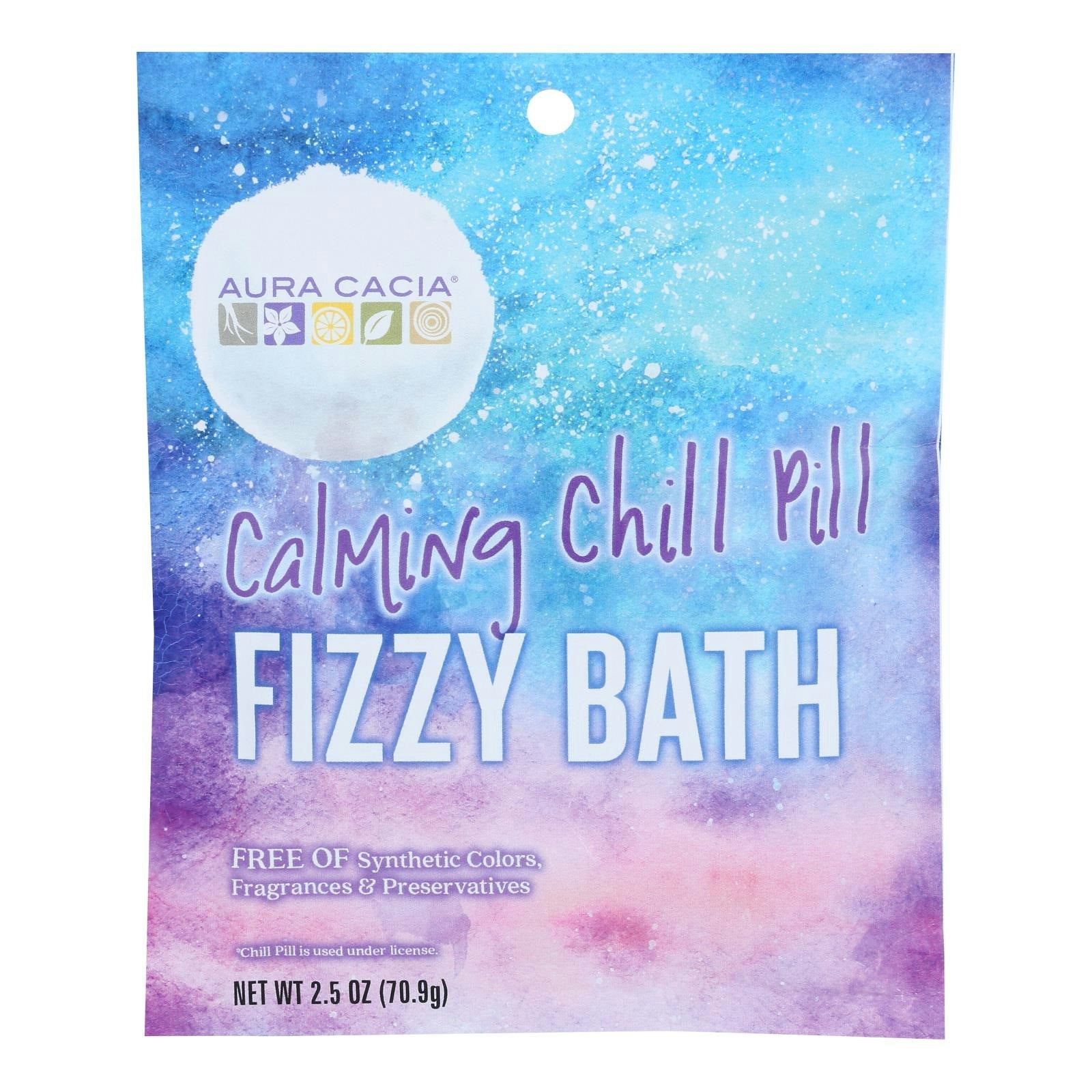 Aura Cacia - Fizz Bath Calm Chill Pill 2.5 Oz (Pack of 6)