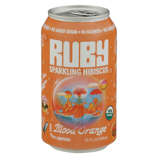 Ruby Hib Water Sparkling Blood Orange Organic 12 Fo Pack of 12