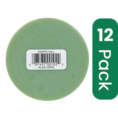 Sappo Hill Soapworks Glycerine Creme Soap - Aloe 3.5 oz (Pack of 12)