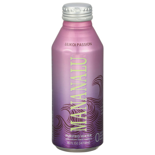 Mananalu Water Flavor Lilikoi Passion 16 fl oz (Pack of 12)