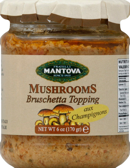 Mantova Bruschetta Mushroom 6 Oz Pack of 6