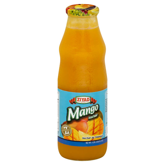 Ziyad Drink Mango Glass 33.8 oz (Pack of 6)