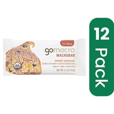 Gomacro - Bar Double Chocolate Peanut Butter Chip 2.3 oz (Pack of 12)