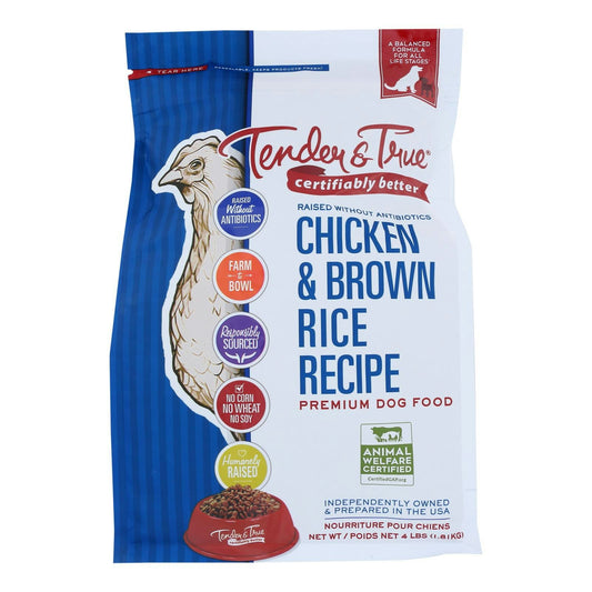 Tender & True Dog Food Chicken And Brown Rice 4 lb (Pack of 6)