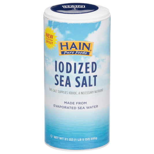 Hain Salt Iodized 21 oz (Pack of 8)